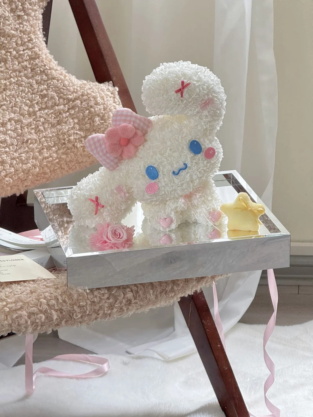 Preserved Rose Flower Box - KT Bear/KT Fairy Wand/StellaLou/ShellyMay/Cinnamon Dog Flower Box