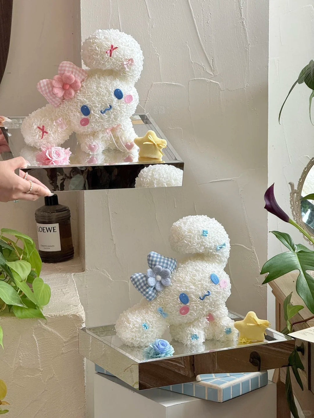 Preserved Rose Flower Box - KT Bear/KT Fairy Wand/StellaLou/ShellyMay/Cinnamon Dog Flower Box