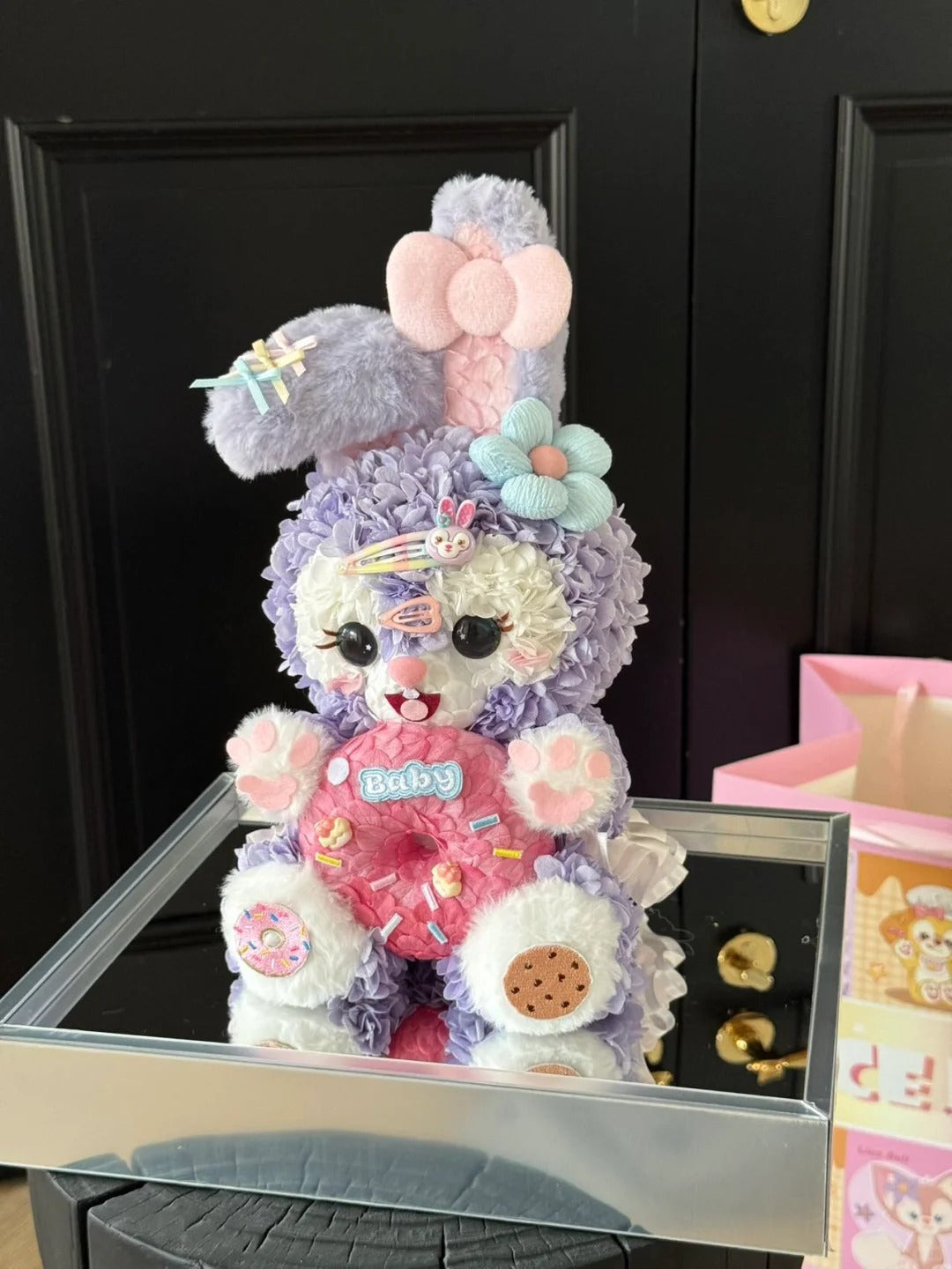 Preserved Rose Flower Box - KT Bear/KT Fairy Wand/StellaLou/ShellyMay/Cinnamon Dog Flower Box