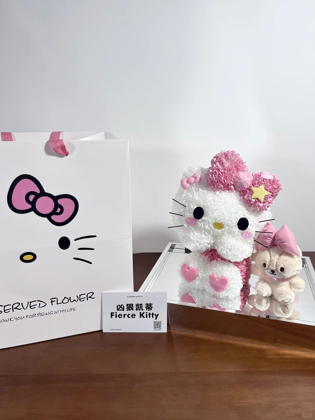Preserved Rose Flower Box - KT Bear/KT Fairy Wand/StellaLou/ShellyMay/Cinnamon Dog Flower Box