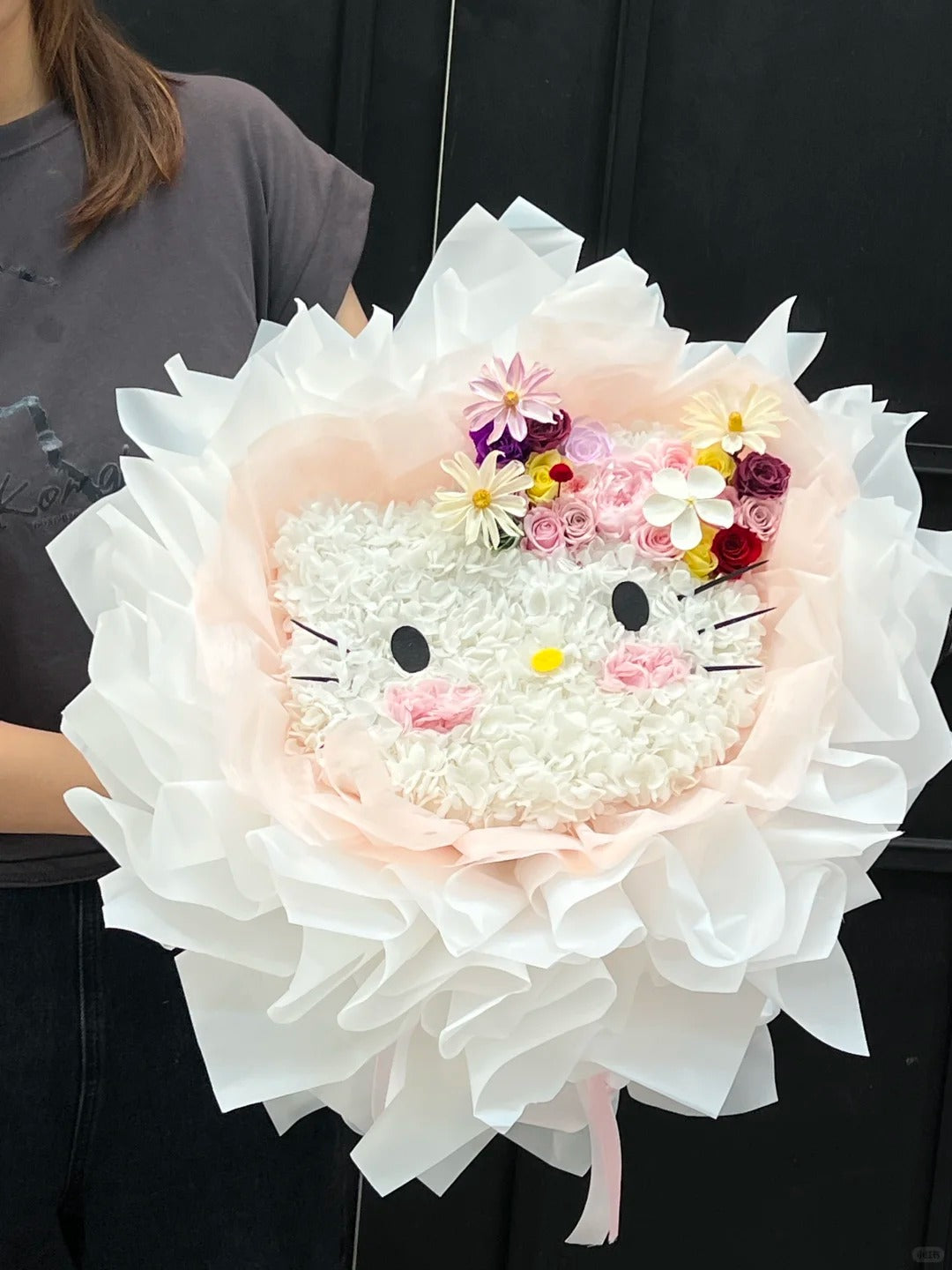 Buket bunga awet / Hadiah ulang tahun Sanrio / Bunga artifisial berkualitas tinggi untuk anak perempuan atau pacar