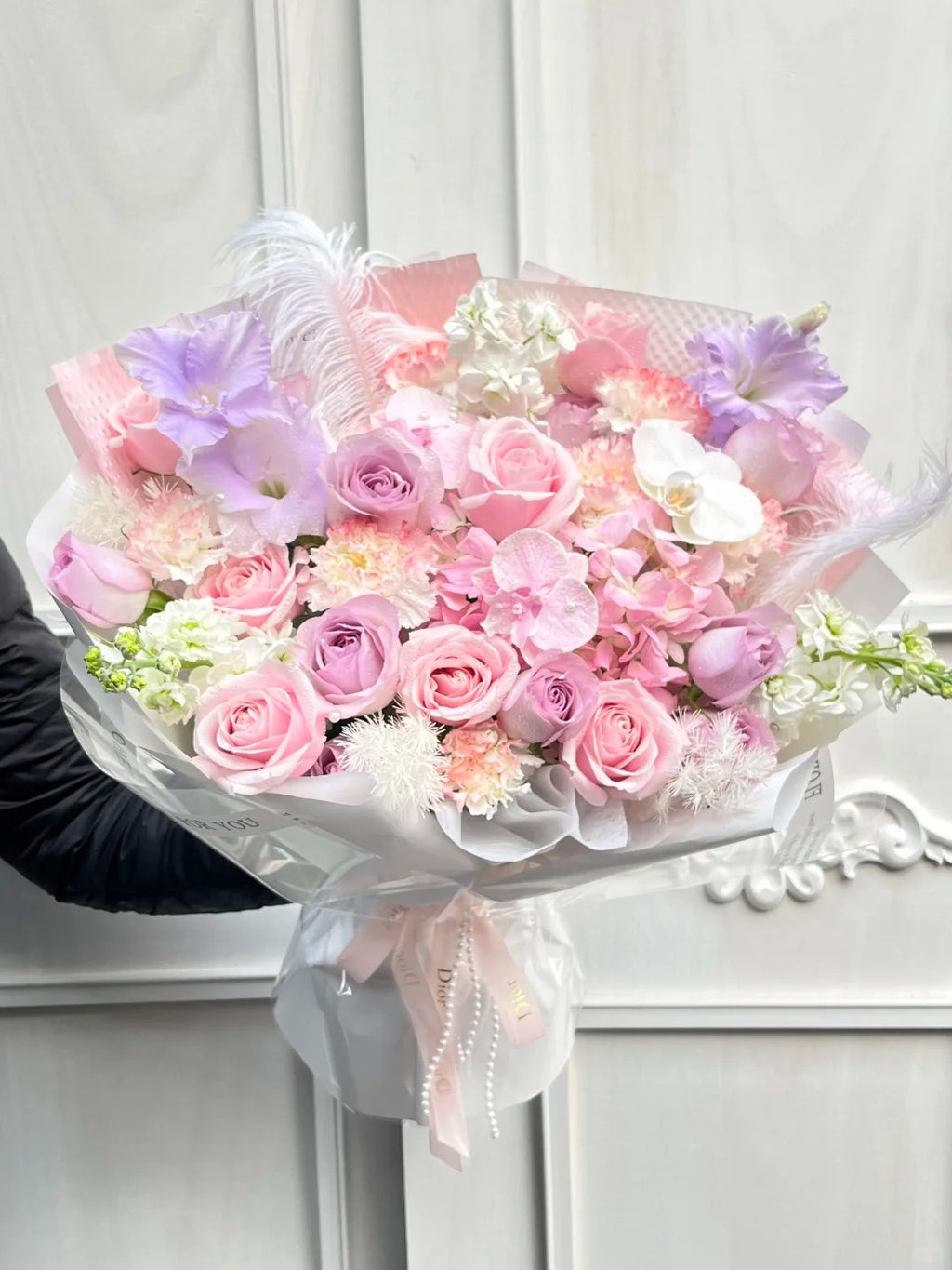 Pink bouquet mix and match random blind box large/medium/small flowers mix and match