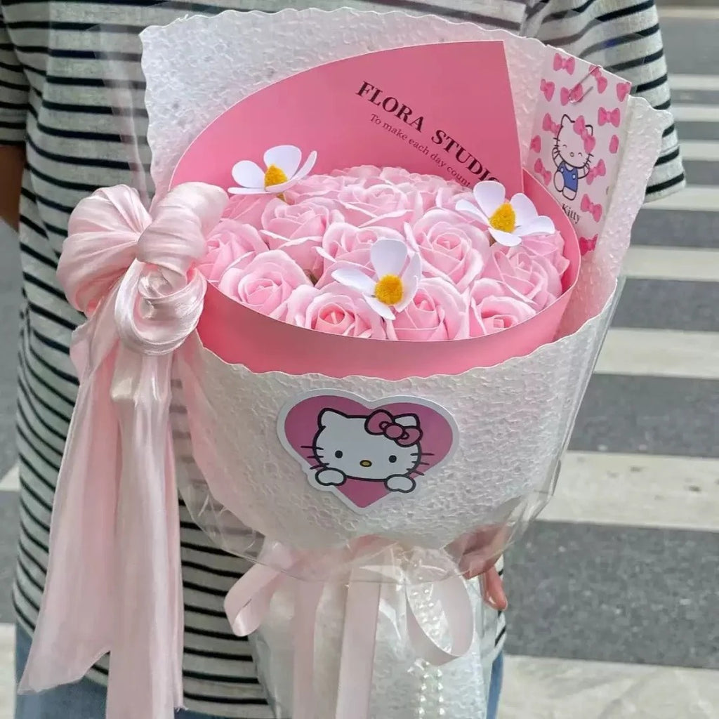 Bouquet of roses/soap flowers/girly Hello Kitty/20 roses - Gift