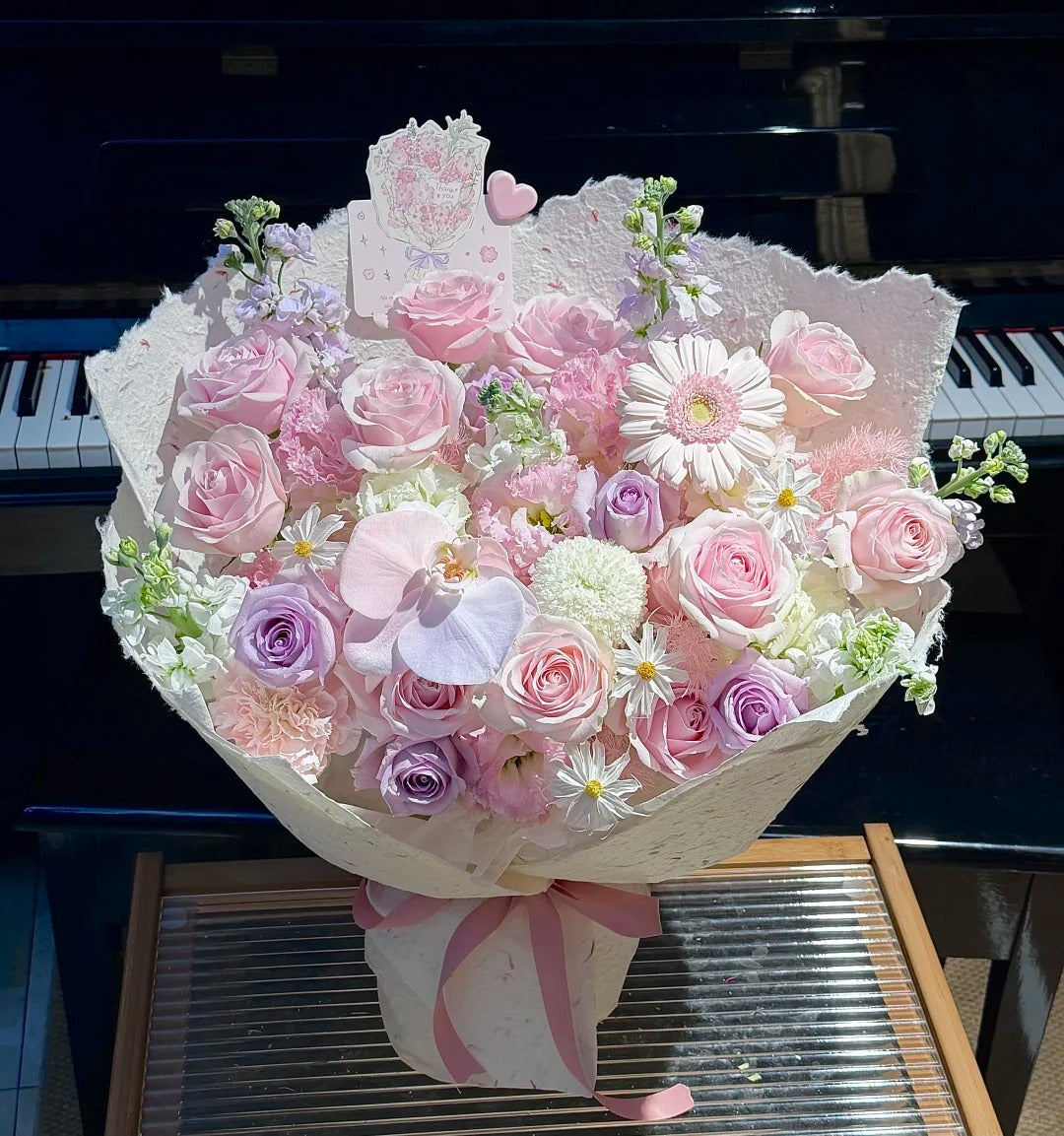 Pink bouquet mix and match random blind box large/medium/small flowers mix and match