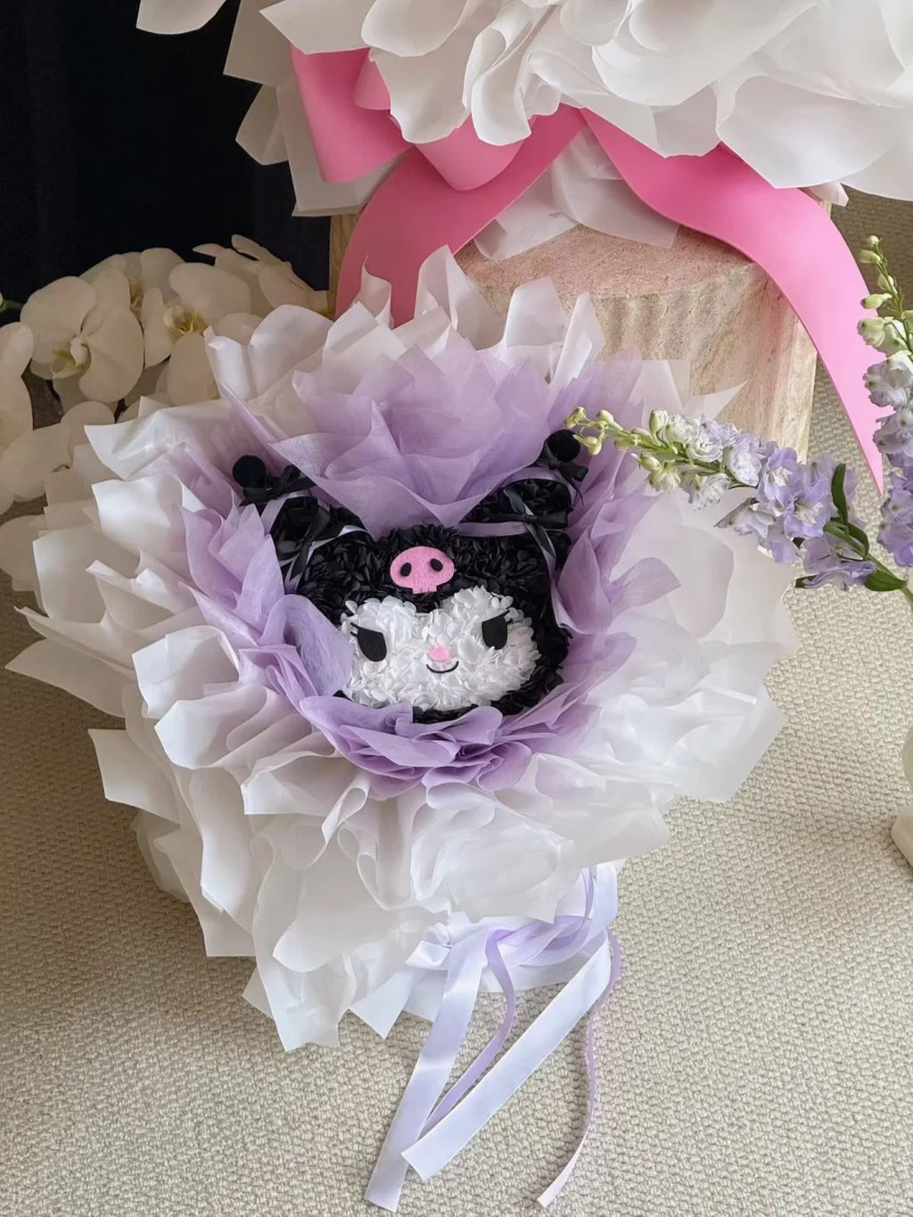 Buket bunga awet / Hadiah ulang tahun Sanrio / Bunga artifisial berkualitas tinggi untuk anak perempuan atau pacar