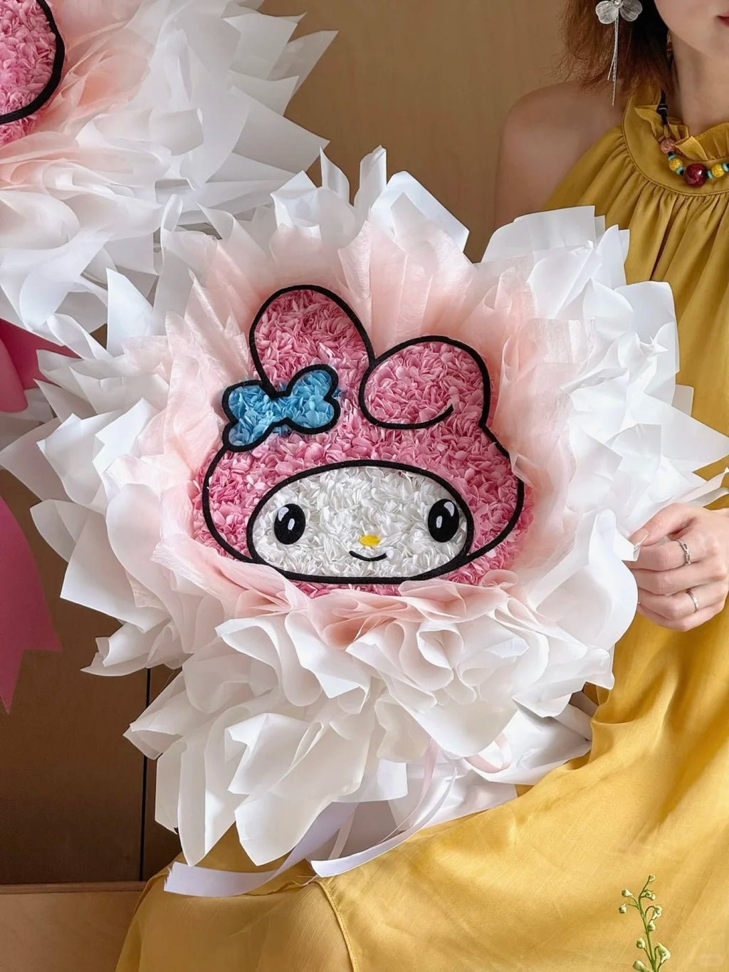 Buket bunga awet / Hadiah ulang tahun Sanrio / Bunga artifisial berkualitas tinggi untuk anak perempuan atau pacar