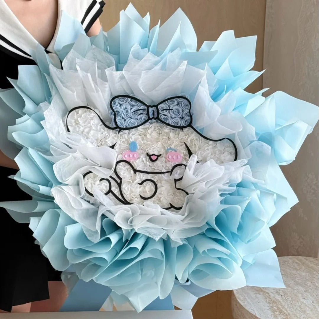Buket bunga awet / Hadiah ulang tahun Sanrio / Bunga artifisial berkualitas tinggi untuk anak perempuan atau pacar