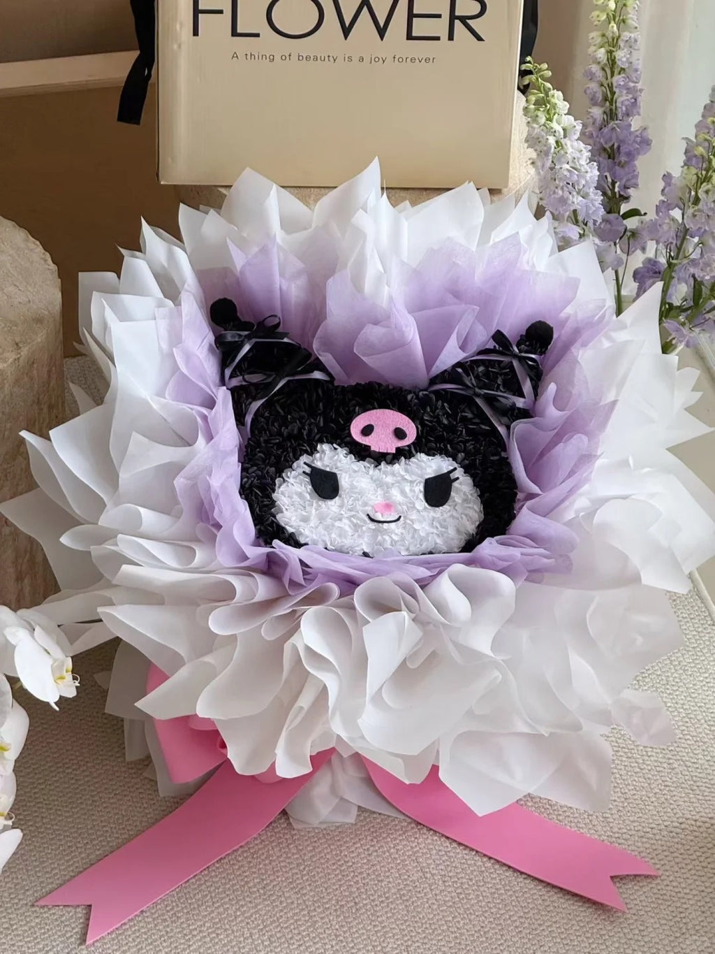 Buket bunga awet / Hadiah ulang tahun Sanrio / Bunga artifisial berkualitas tinggi untuk anak perempuan atau pacar