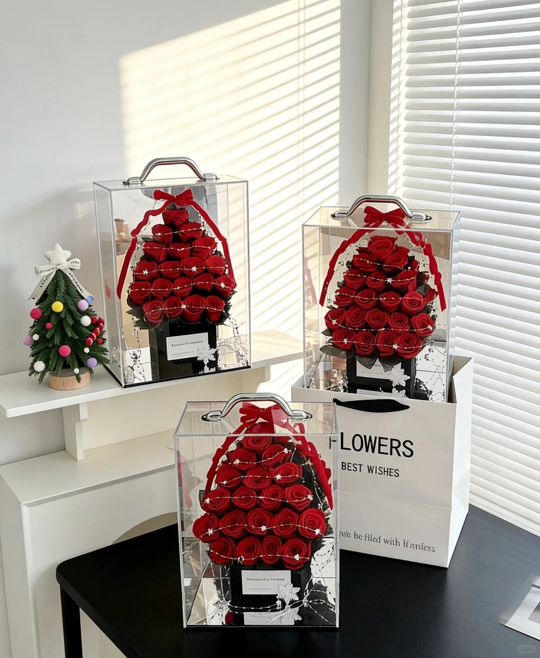 Rose Tree / Preserved Flowers - A Romantic Home Decor Gift for Friends and Family