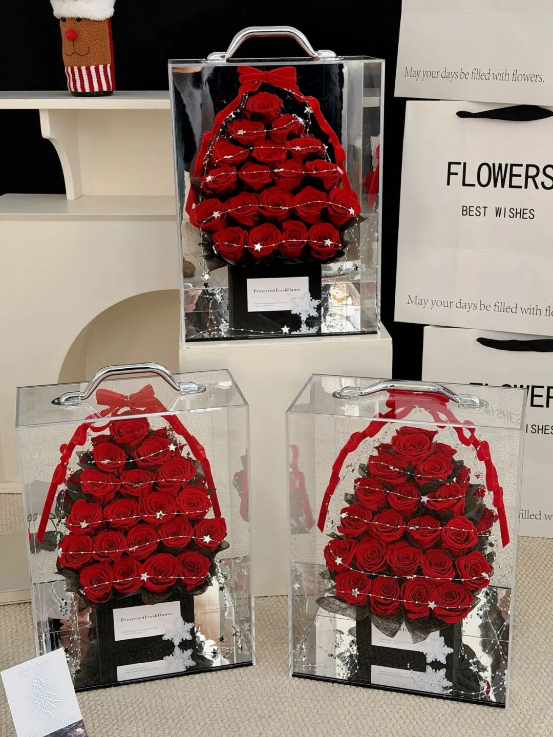 玫瑰树/永生花-送给亲友的浪漫家居装饰礼品
