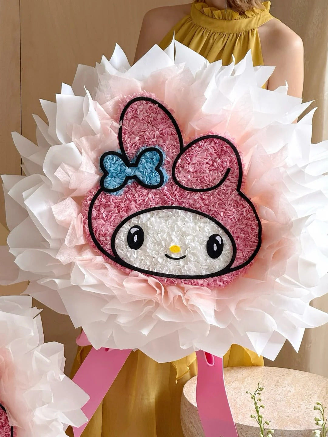 Buket bunga awet / Hadiah ulang tahun Sanrio / Bunga artifisial berkualitas tinggi untuk anak perempuan atau pacar