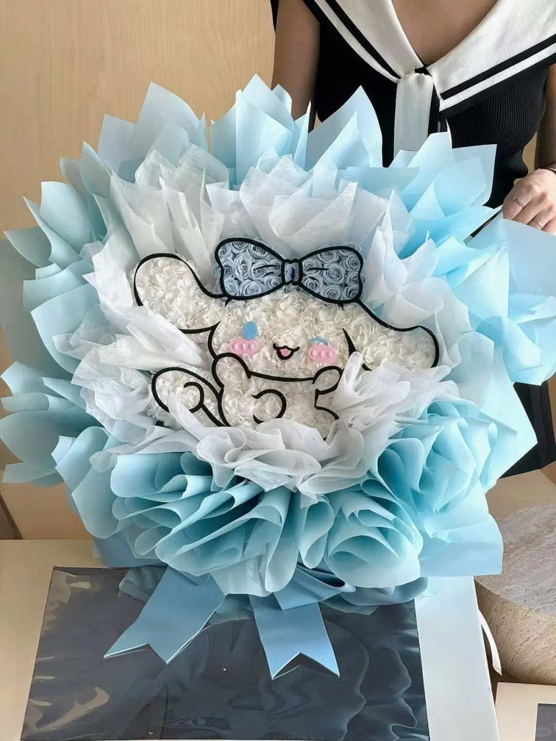 Buket bunga awet / Hadiah ulang tahun Sanrio / Bunga artifisial berkualitas tinggi untuk anak perempuan atau pacar