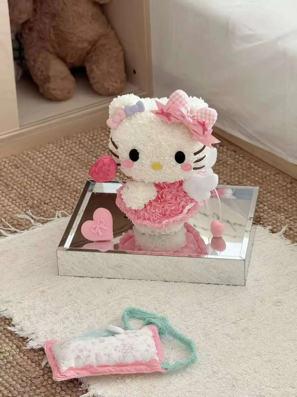 Preserved Rose Flower Box - KT Bear/KT Fairy Wand/StellaLou/ShellyMay/Cinnamon Dog Flower Box