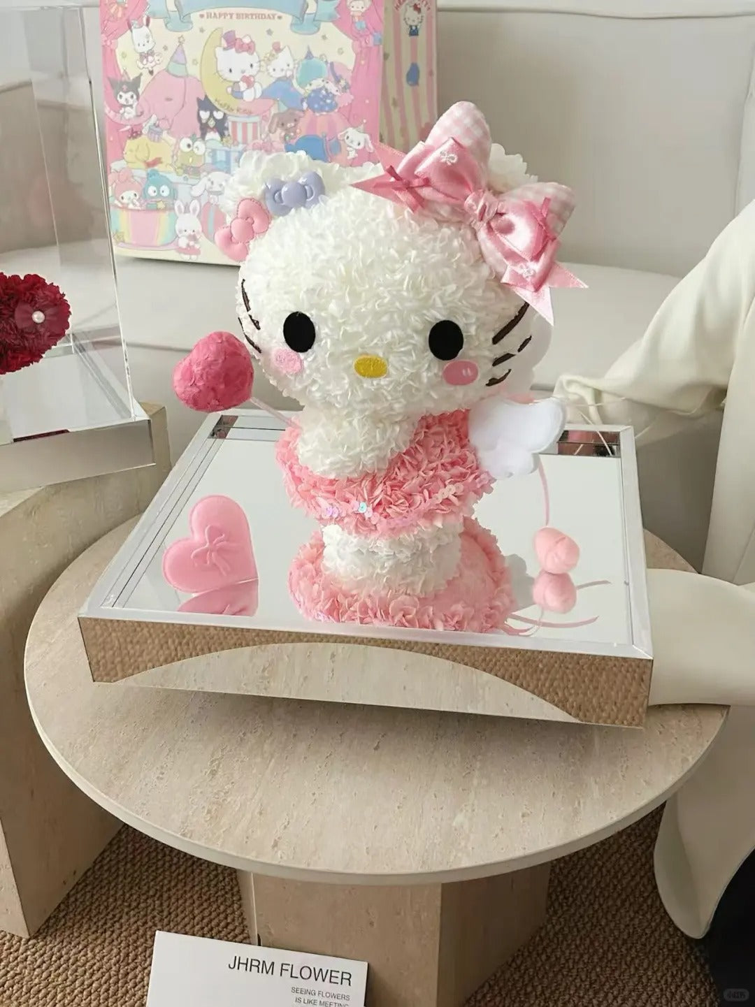Preserved Rose Flower Box - KT Bear/KT Fairy Wand/StellaLou/ShellyMay/Cinnamon Dog Flower Box