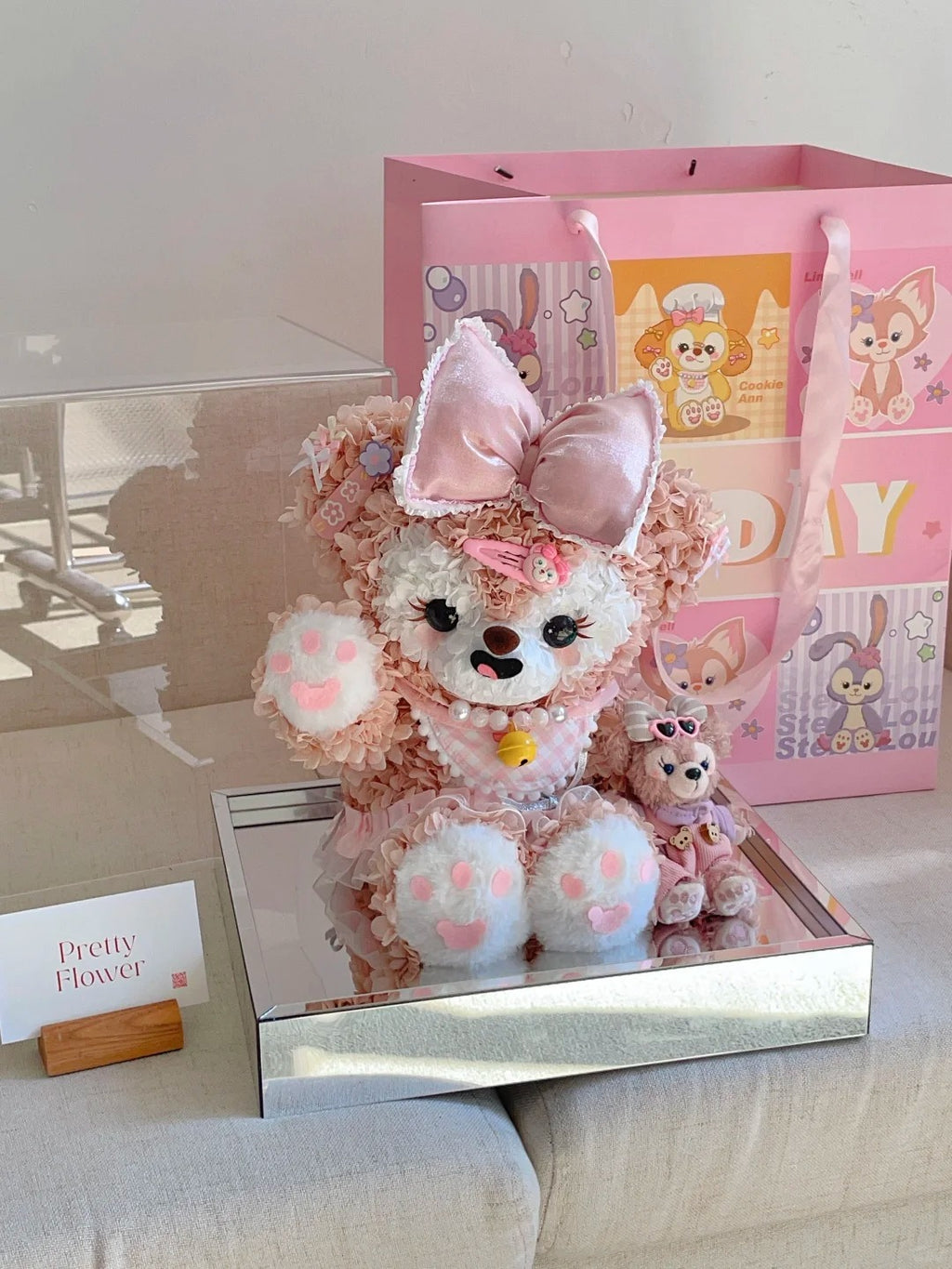 Preserved Rose Flower Box - KT Bear/KT Fairy Wand/StellaLou/ShellyMay/Cinnamon Dog Flower Box